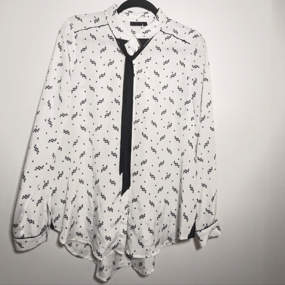 Tokito monochrome button up blouse